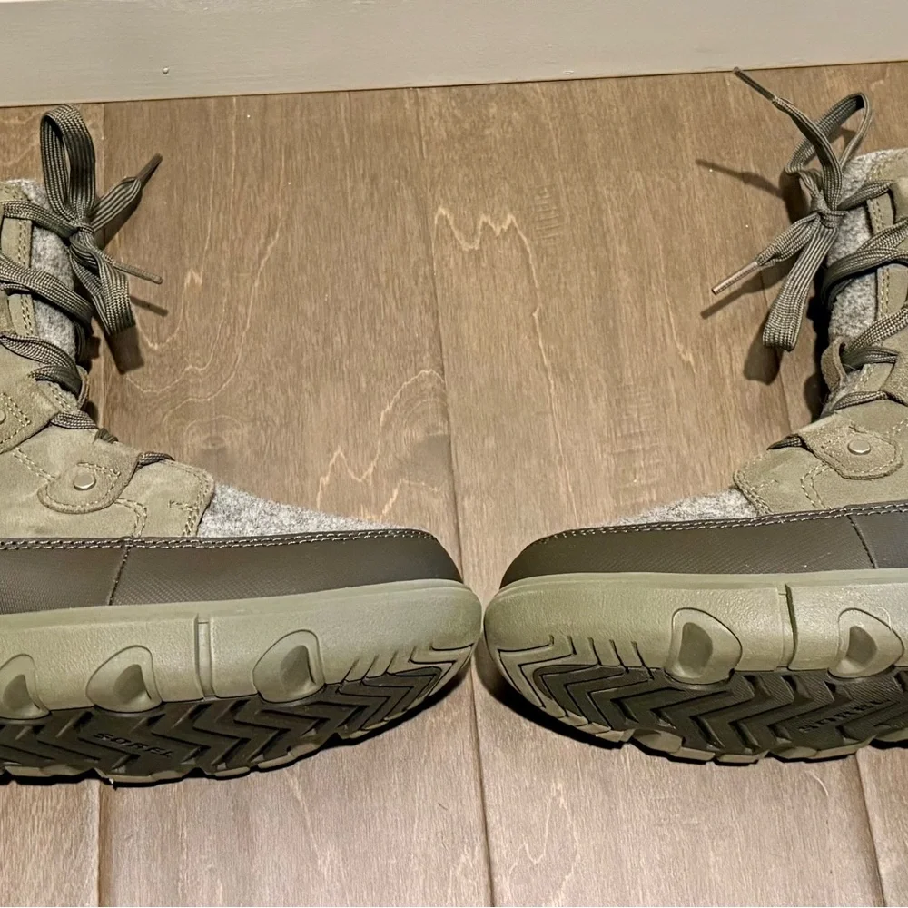 Sorel Explorer Next Joan Boots Wmns Sz 9 Green and Gray - Picture 7 of 8